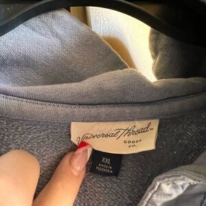 Quarter button sweatshirt